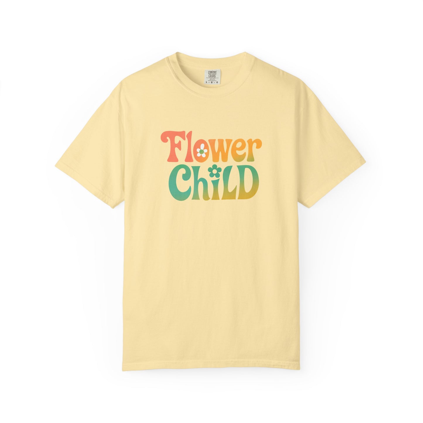 Flower Child Retro Colorful Tee – Groovy 70s Comfort Colors Shirt