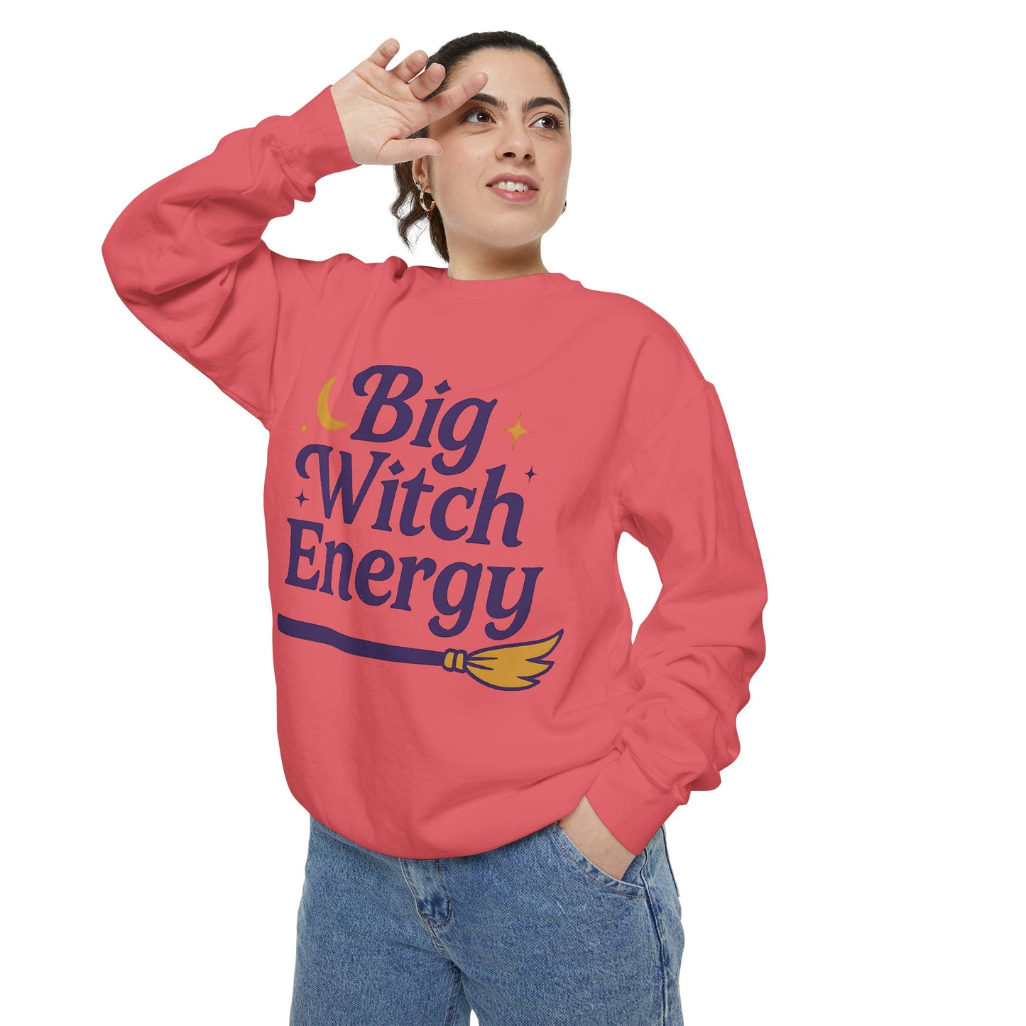 Big Witch Energy Sweatshirt – Moon Broom Pullover