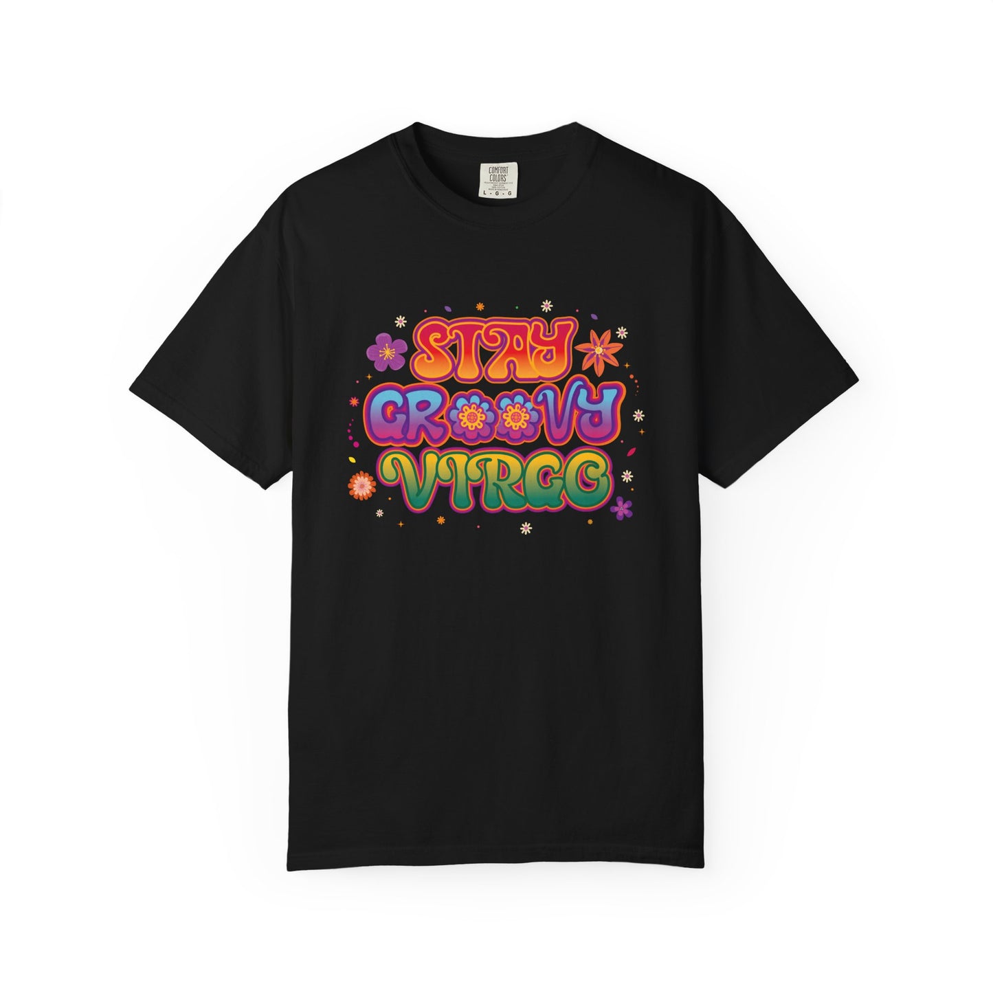 STAY GROOVY VIRGO – Retro Psychedelic Zodiac Tee