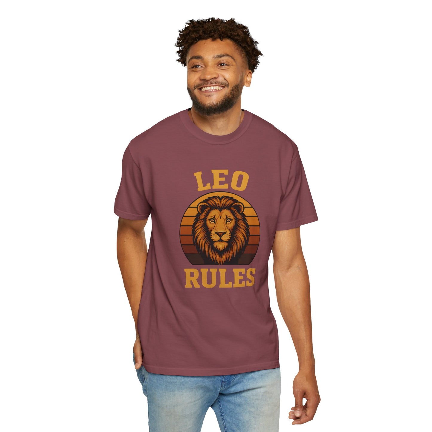 Leo Rules – Vintage Sunset Zodiac Tee