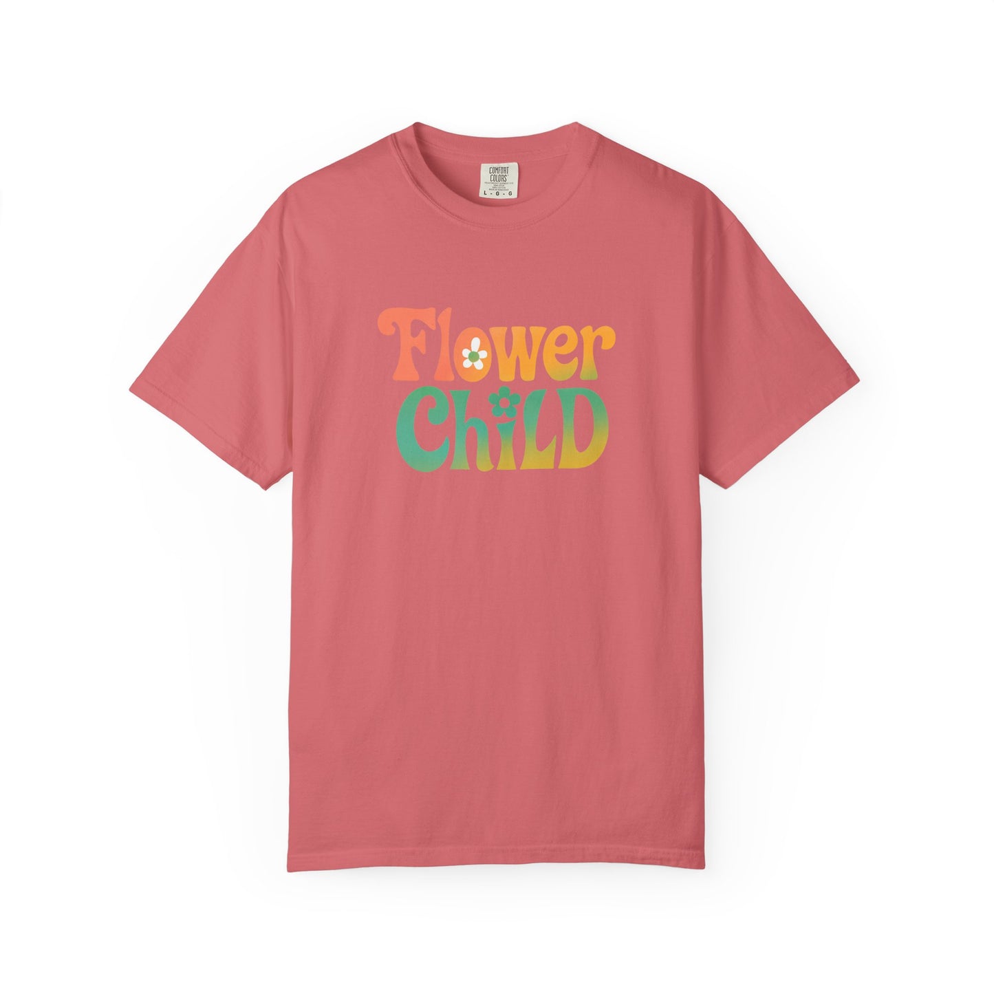 Flower Child Retro Colorful Tee – Groovy 70s Comfort Colors Shirt