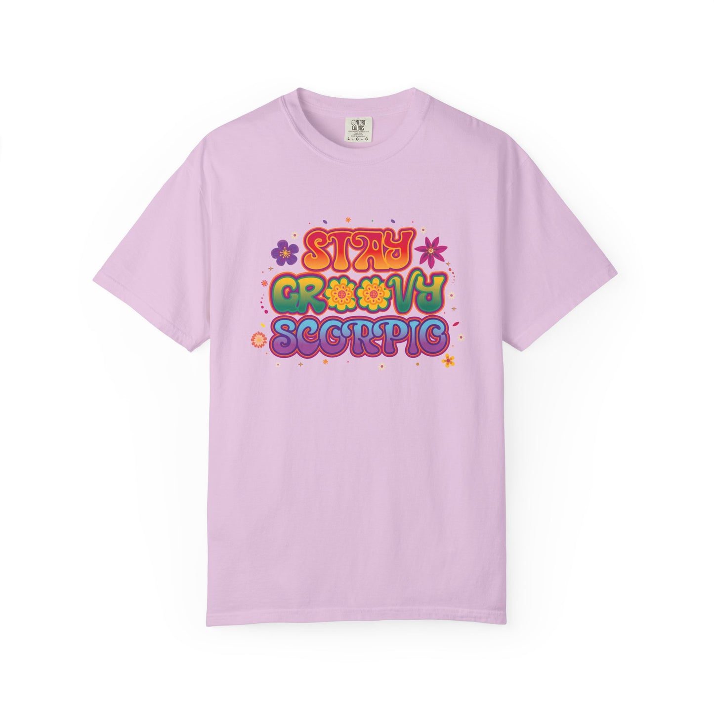 Stay Groovy Scorpio Tee – Groovy Flower Power Zodiac Shirt