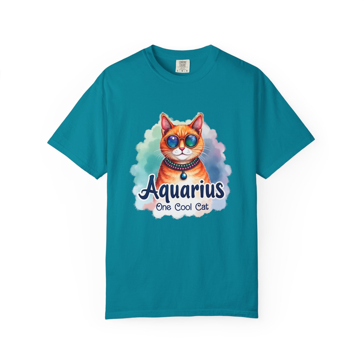 Aquarius One Cool Cat – Colorful Zodiac Shirt