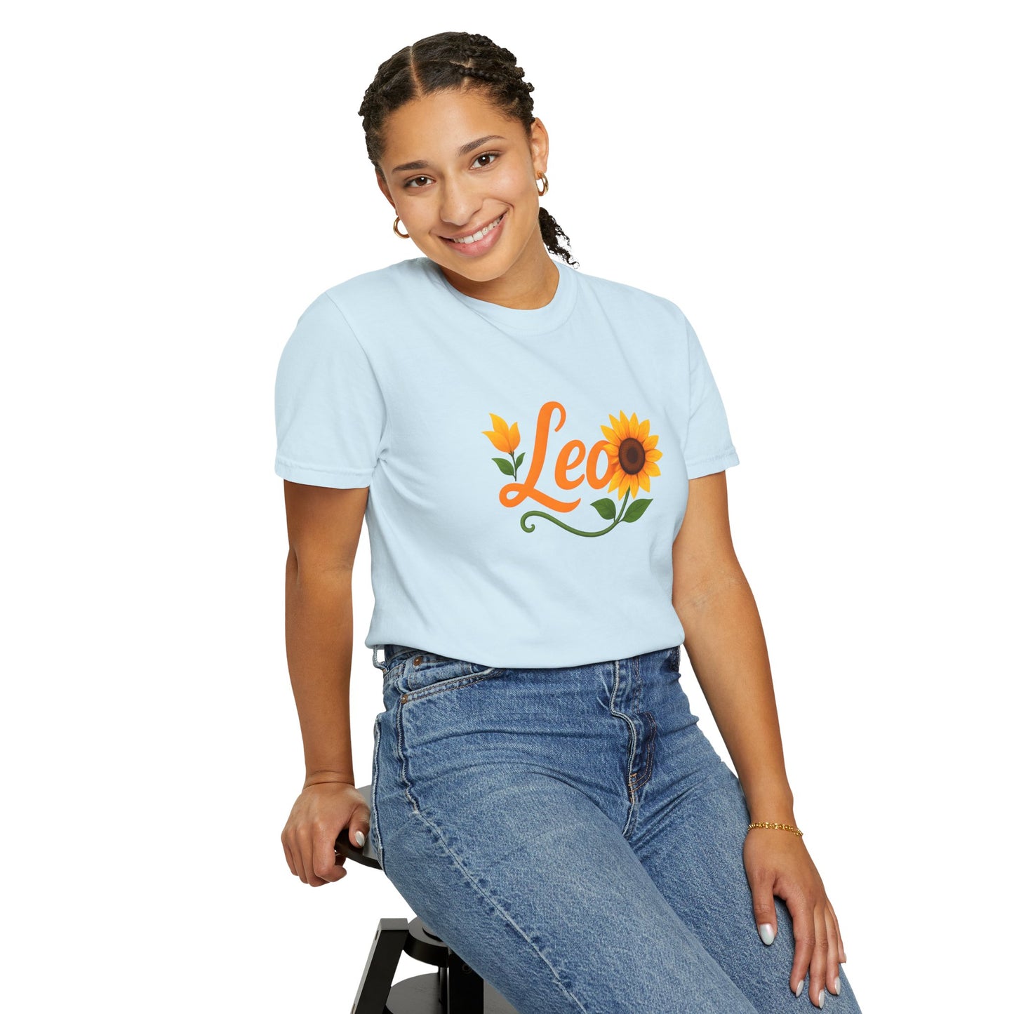 Leo Sunflower Tee β Retro Zodiac Shirt