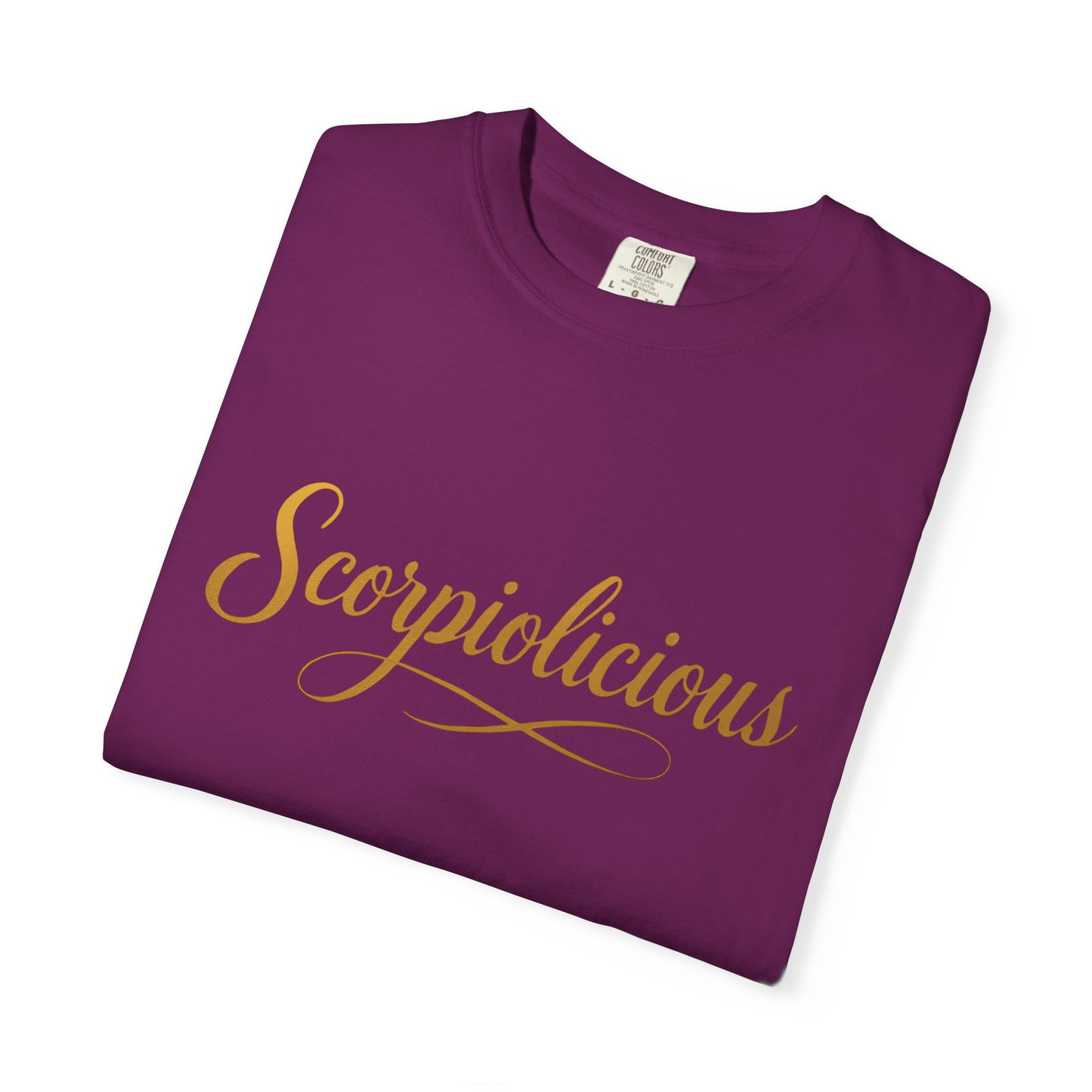 Scorpiolicious – Retro Script Scorpio Tee