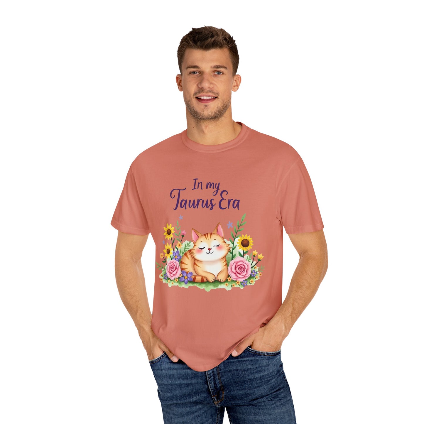 In My Taurus Era Tee – Colorful Zodiac Cat Shirt
