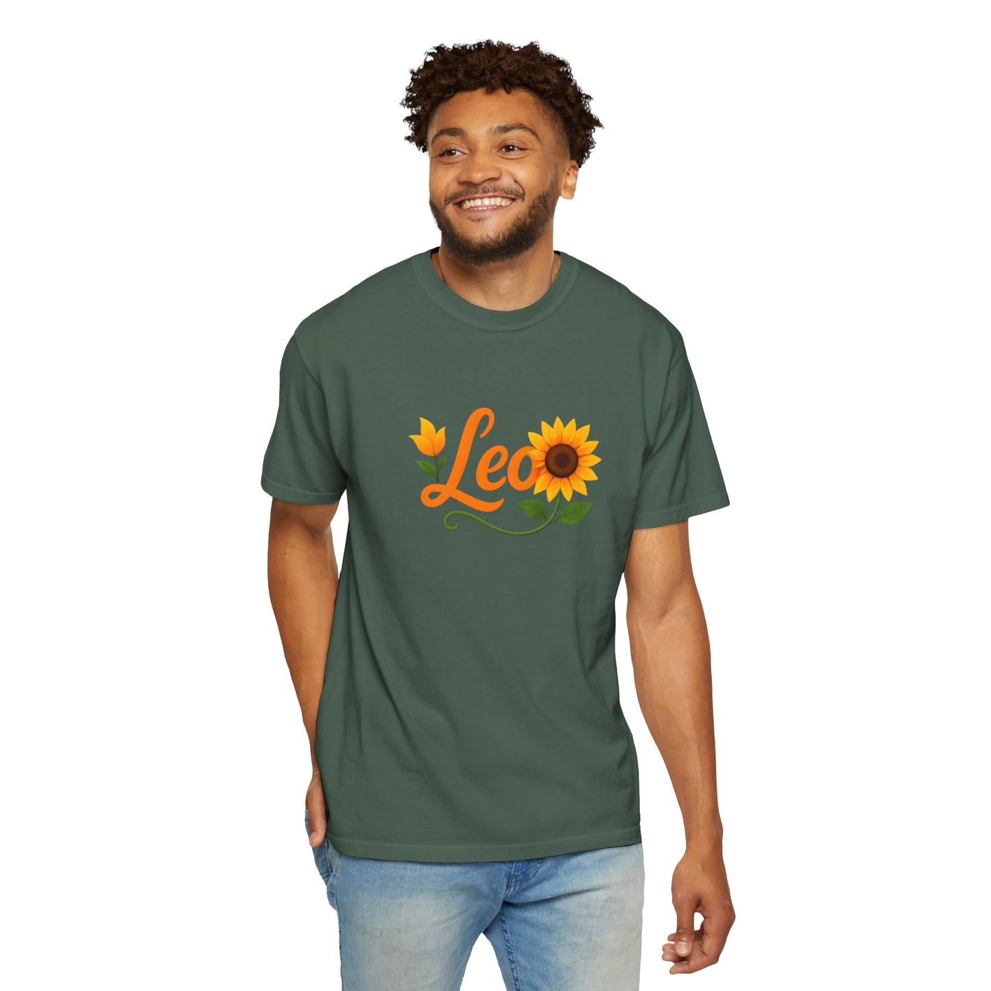Leo Sunflower Tee β Retro Zodiac Shirt