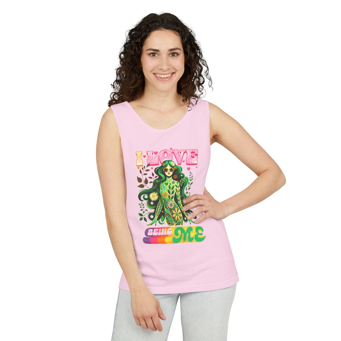 I Love Being Me - Colorful Retro Affirmation Tank (Unisex)
