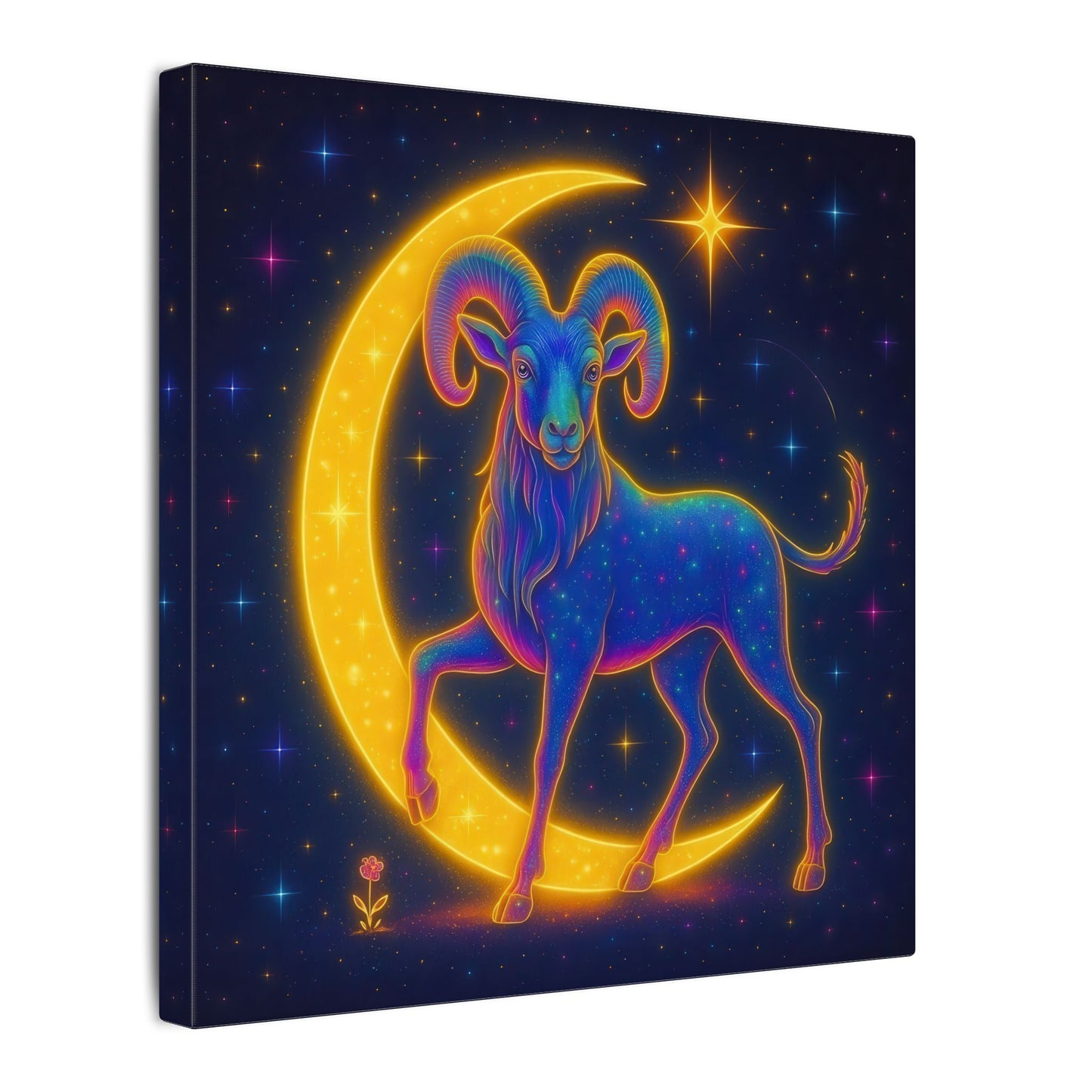Electric Aries – Radiant Ram of the Moon (Wall Art)