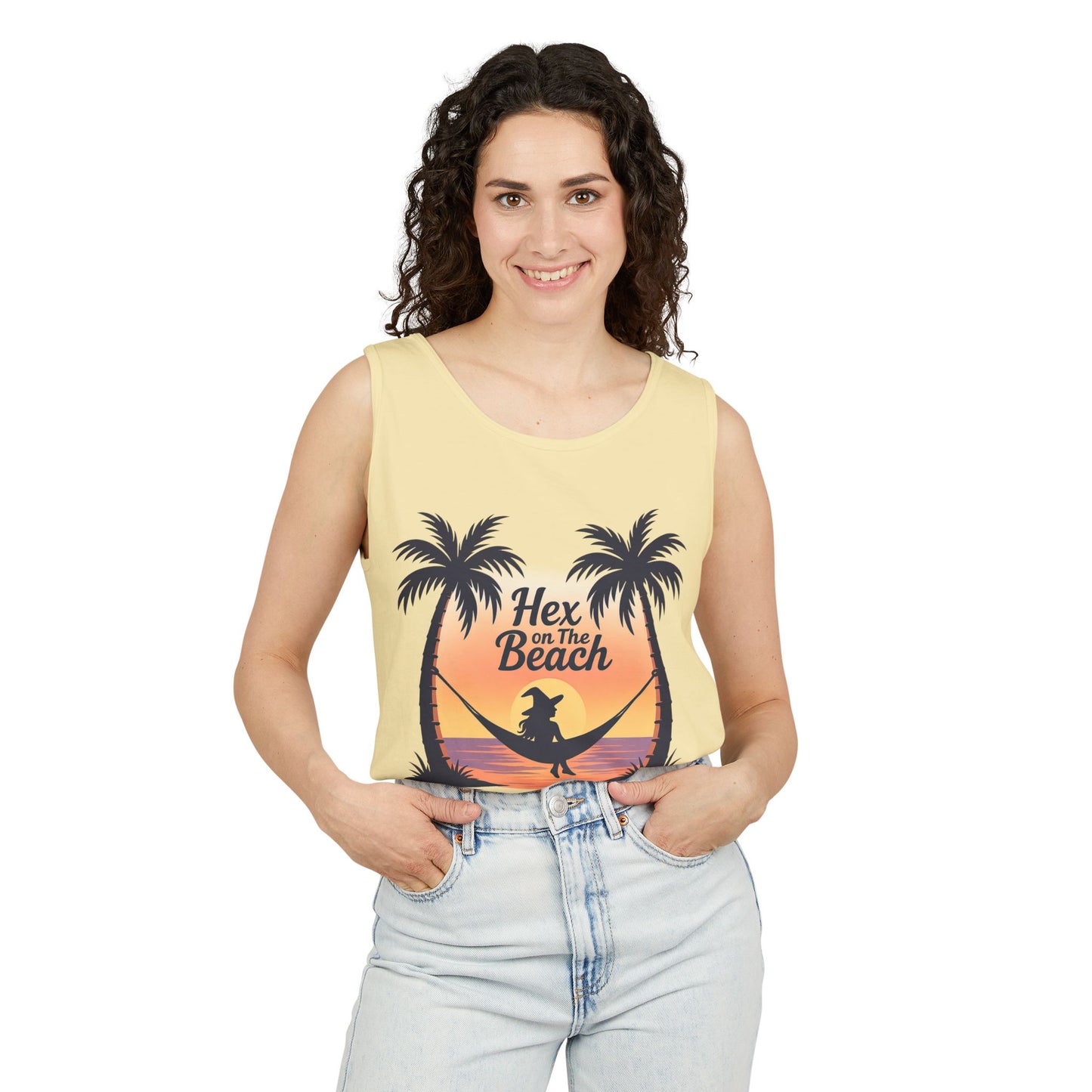 Hex on the Beach Tank – Wicked Retro Witchcore Shirt