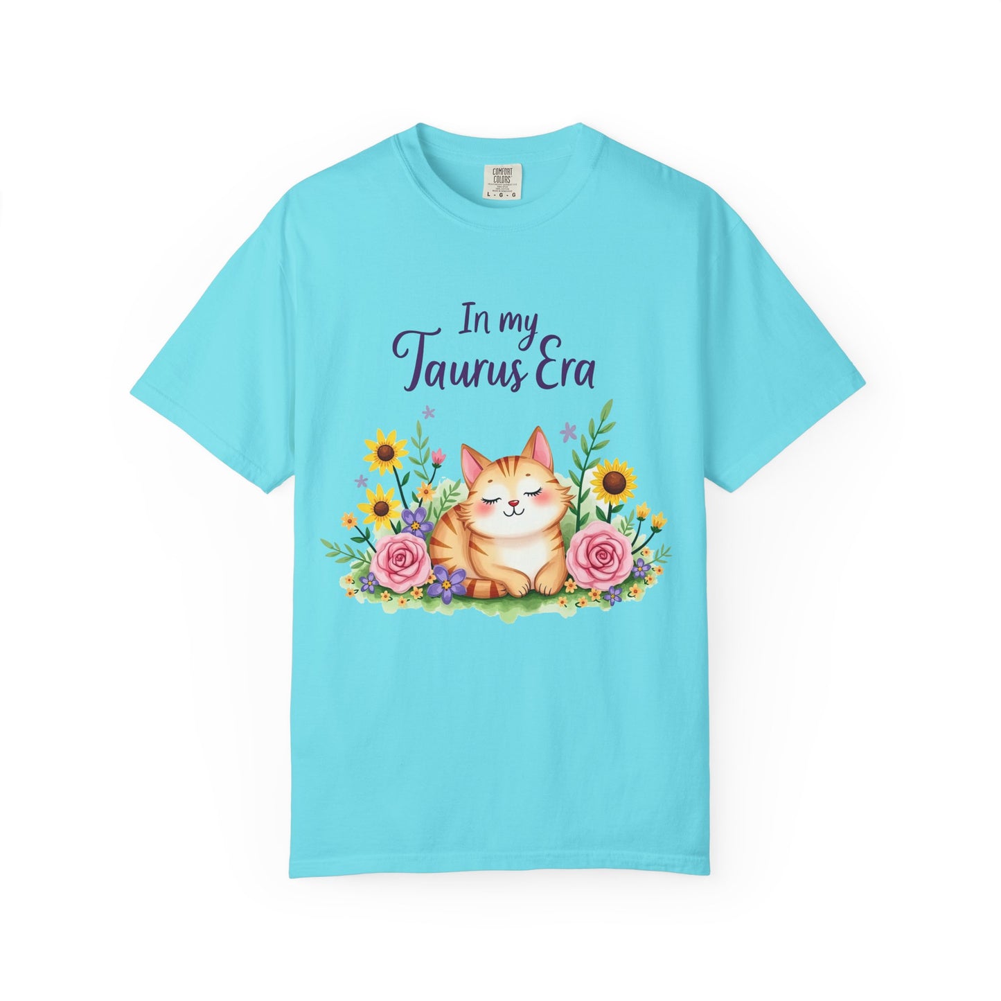 In My Taurus Era Tee – Colorful Zodiac Cat Shirt