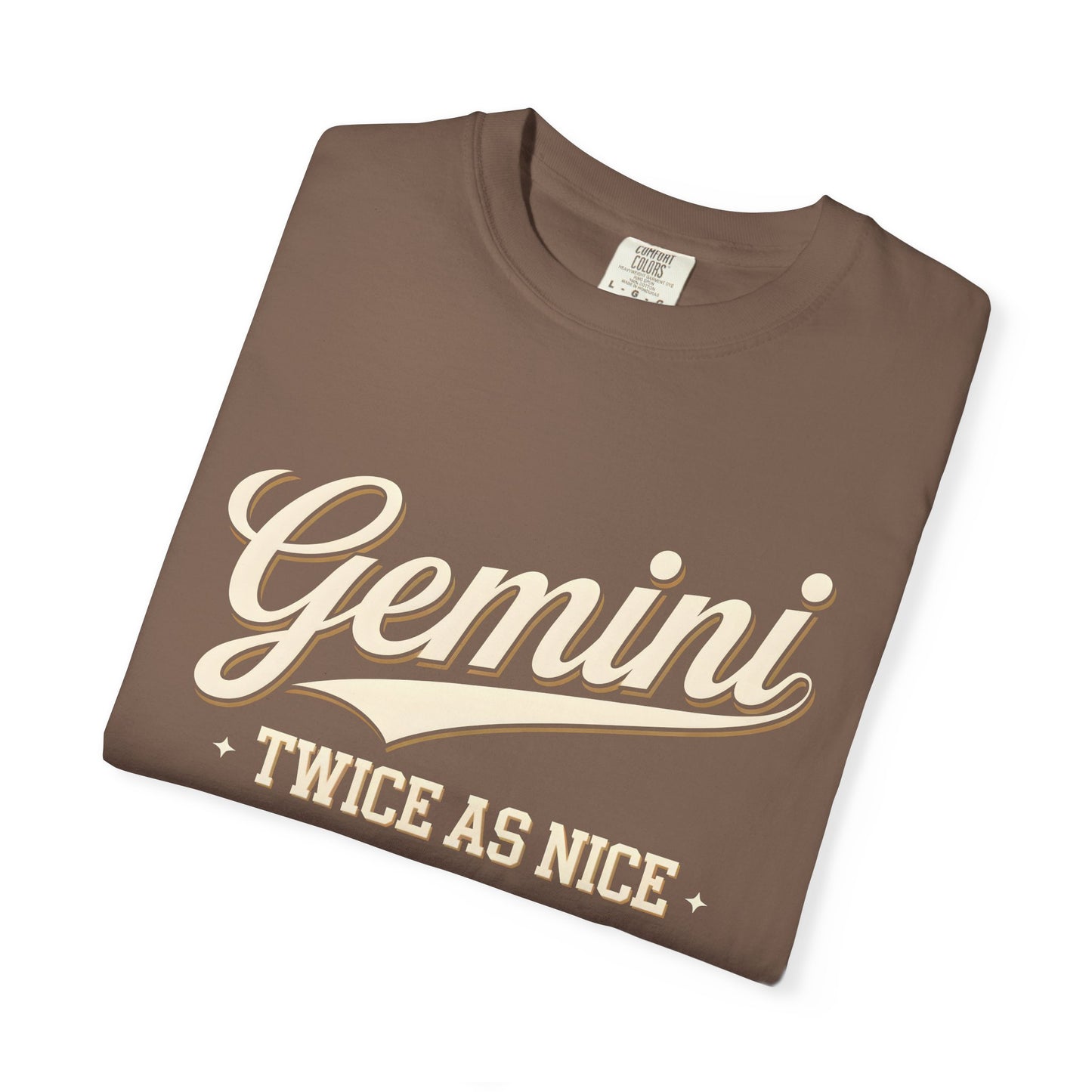 Gemini “Twice As Nice” Zodiac- Retro Astrology Tee - Unisex Graphic Shirt