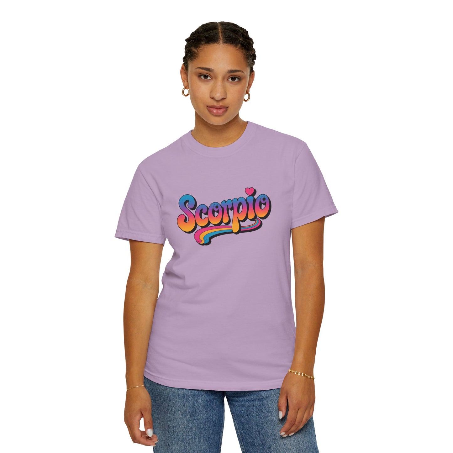 Scorpio Retro Groovy Tee – Multicolor Zodiac Shirt