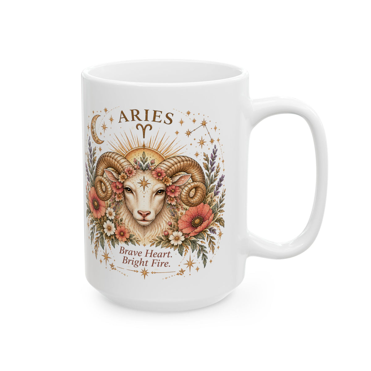 Aries Zodiac Mug 11oz and 15 oz | Astrology Celestial Coffee Cup