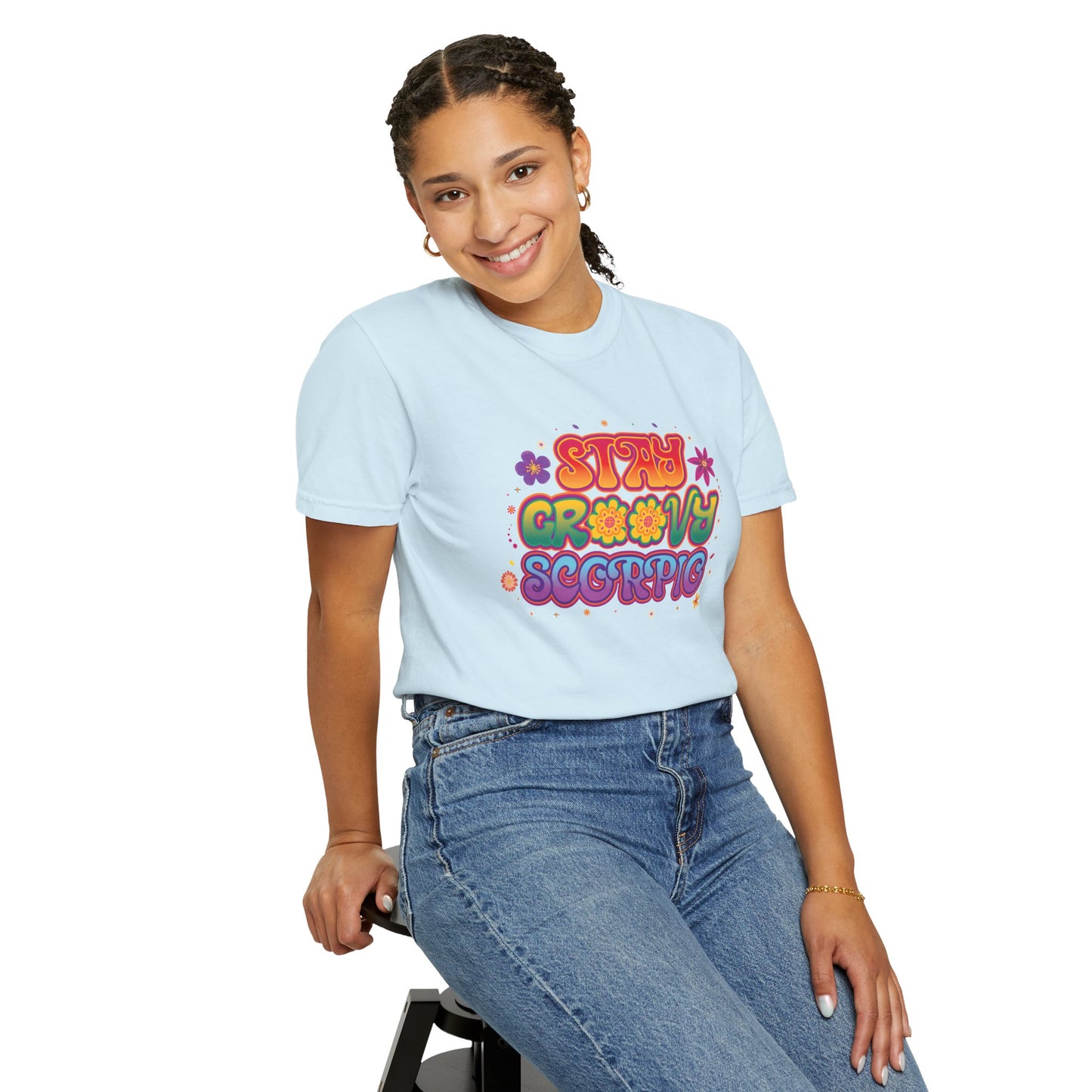 Stay Groovy Scorpio Tee β Groovy Flower Power Zodiac Shirt