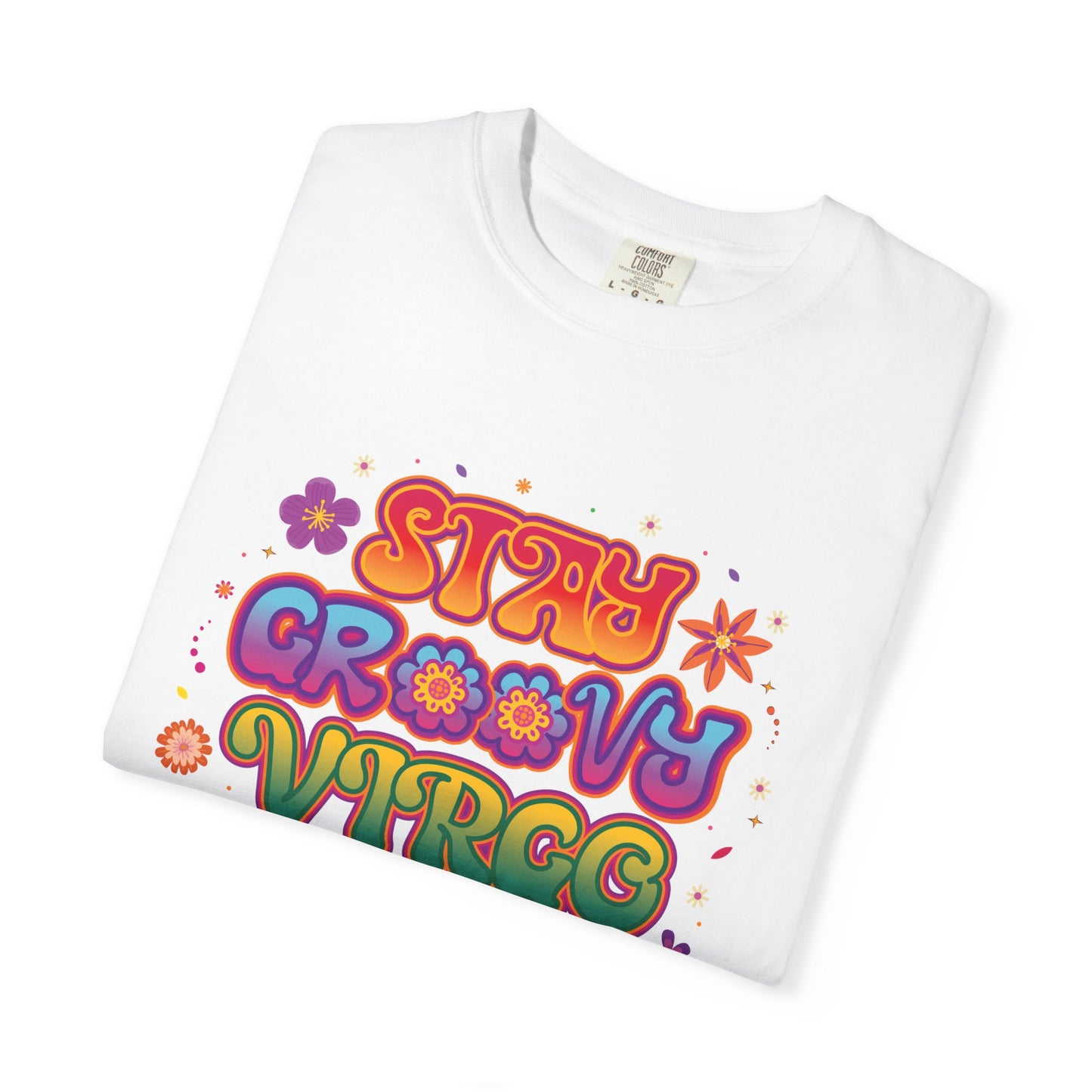 STAY GROOVY VIRGO – Retro Psychedelic Zodiac Tee