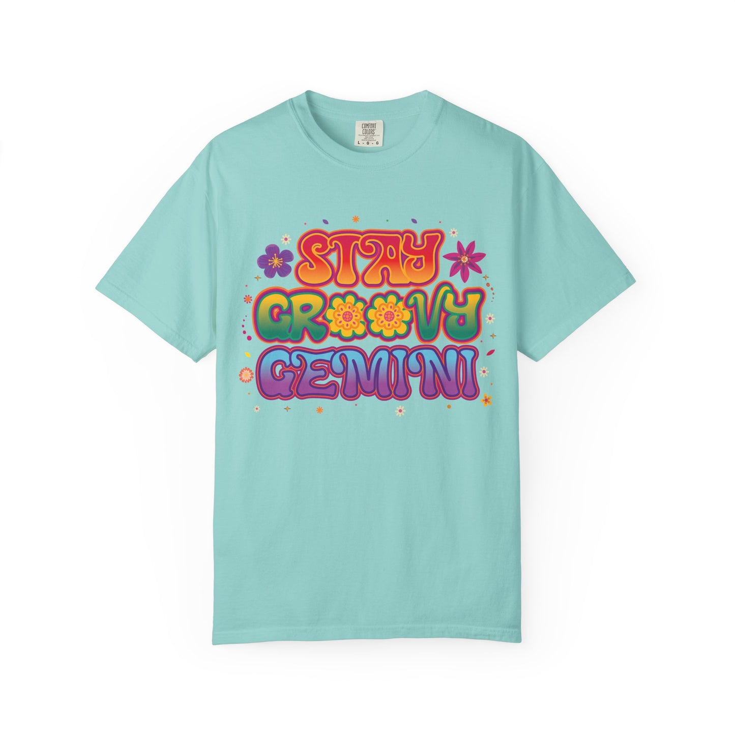 Stay Groovy Gemini – Flower Power Retro Zodiac Tee