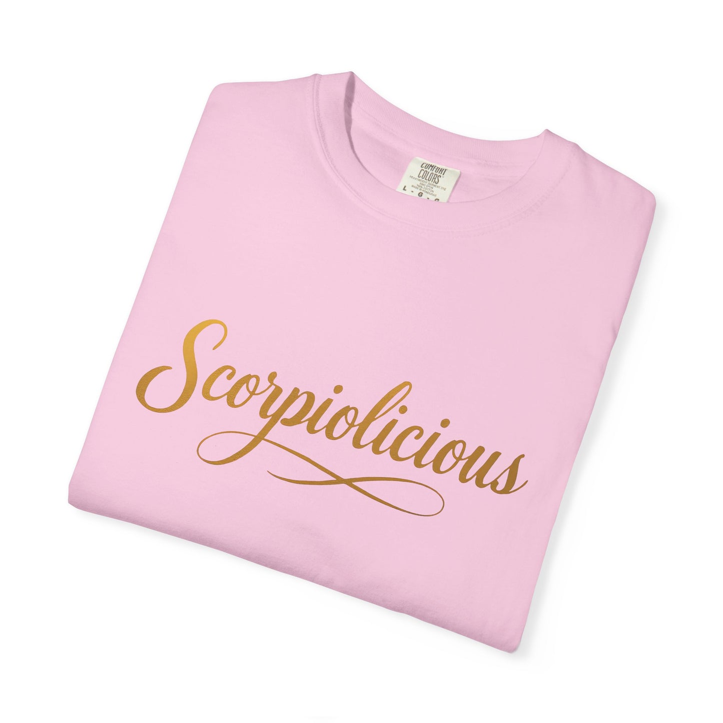 Scorpiolicious – Retro Script Scorpio Tee