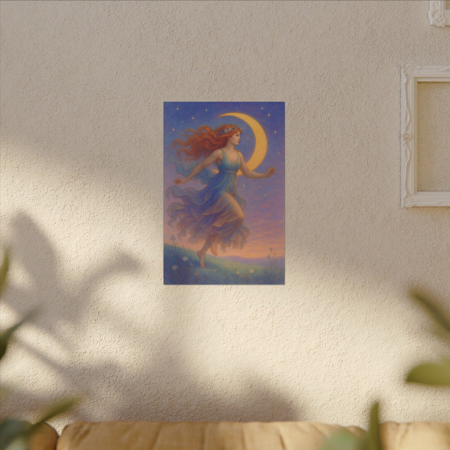 Free Spirit of the Moon – Celestial Goddess Wall Art (Art Nouveau inspired)