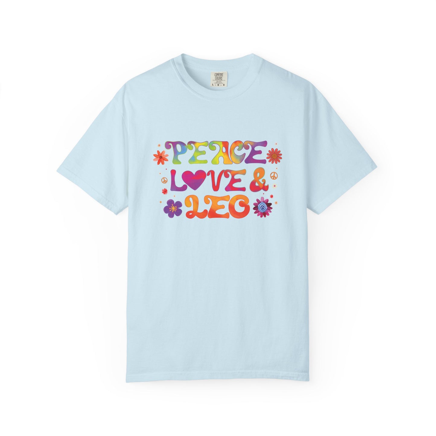Peace Love & Leo - Retro Groovy Astrology Tee
