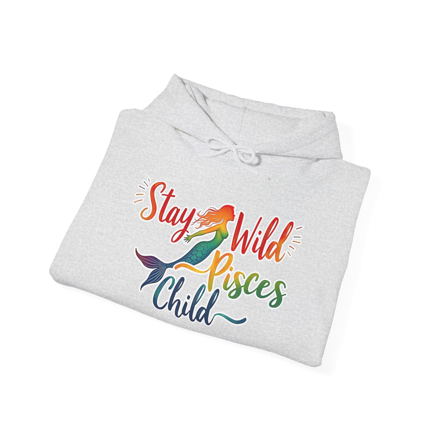 Stay Wild Pisces Child Hoodie | Rainbow Mermaid Astrology Sweatshirt | Cozy Zodiac Gift for Dreamers | Water Sign Starry Pullover | Mystical Pisces Apparel