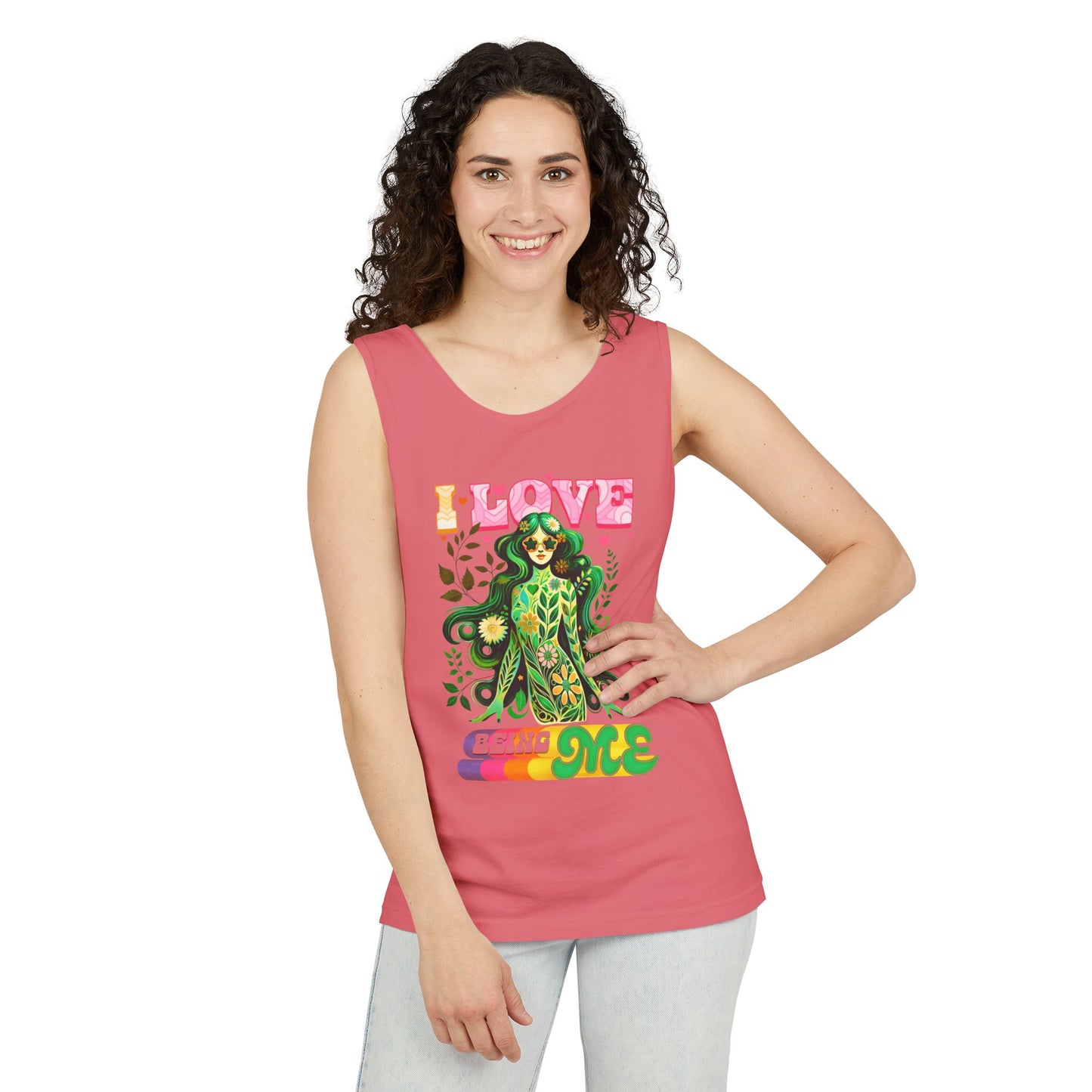 I Love Being Me - Colorful Retro Affirmation Tank (Unisex)