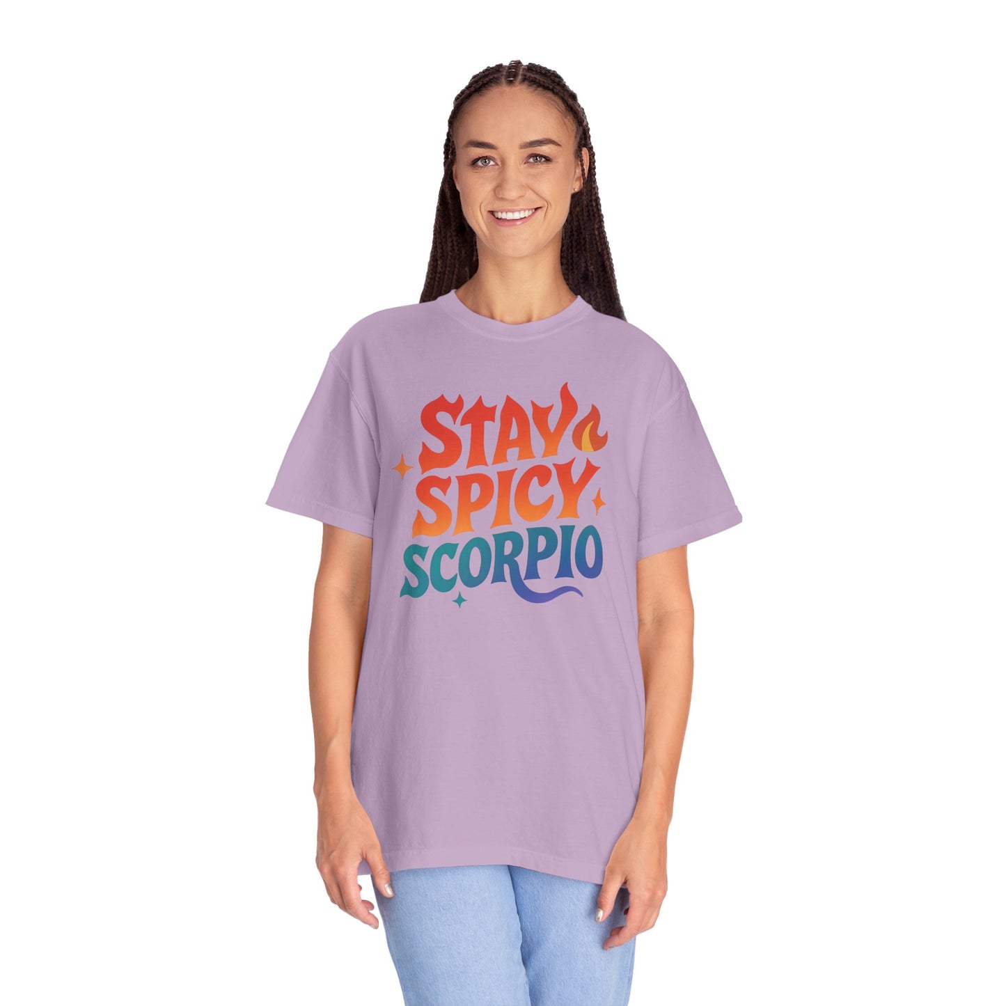 Stay Spicy Scorpio Tee – Colorful Zodiac Shirt