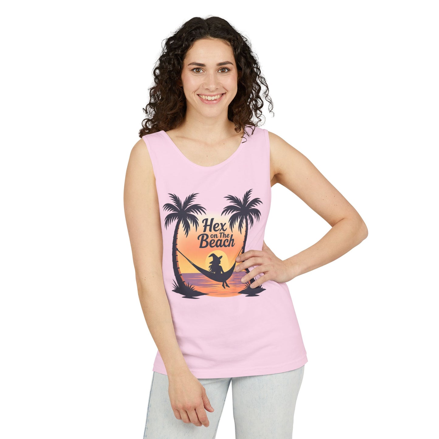 Hex on the Beach Tank – Wicked Retro Witchcore Shirt