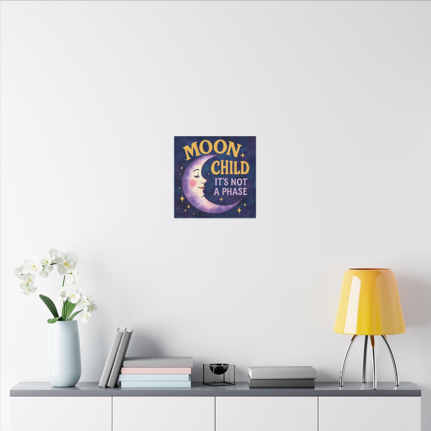 Moon Child Wall Art – “It’s Not a Phase” Celestial Canvas Print