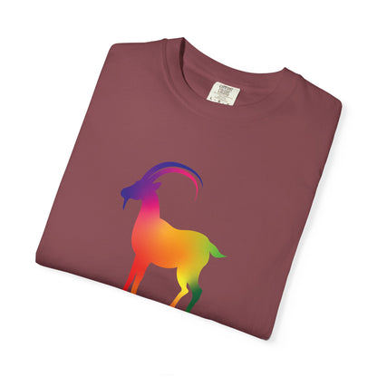 Capricorn – Rainbow Gradient Zodiac Goat Tee