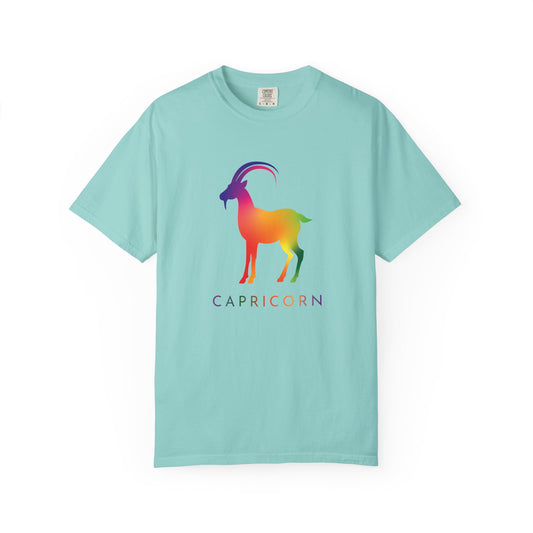 Capricorn – Rainbow Gradient Zodiac Goat Tee