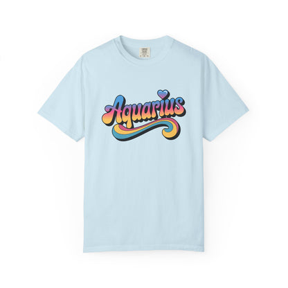 Aquarius – Retro Groovy Zodiac Tee