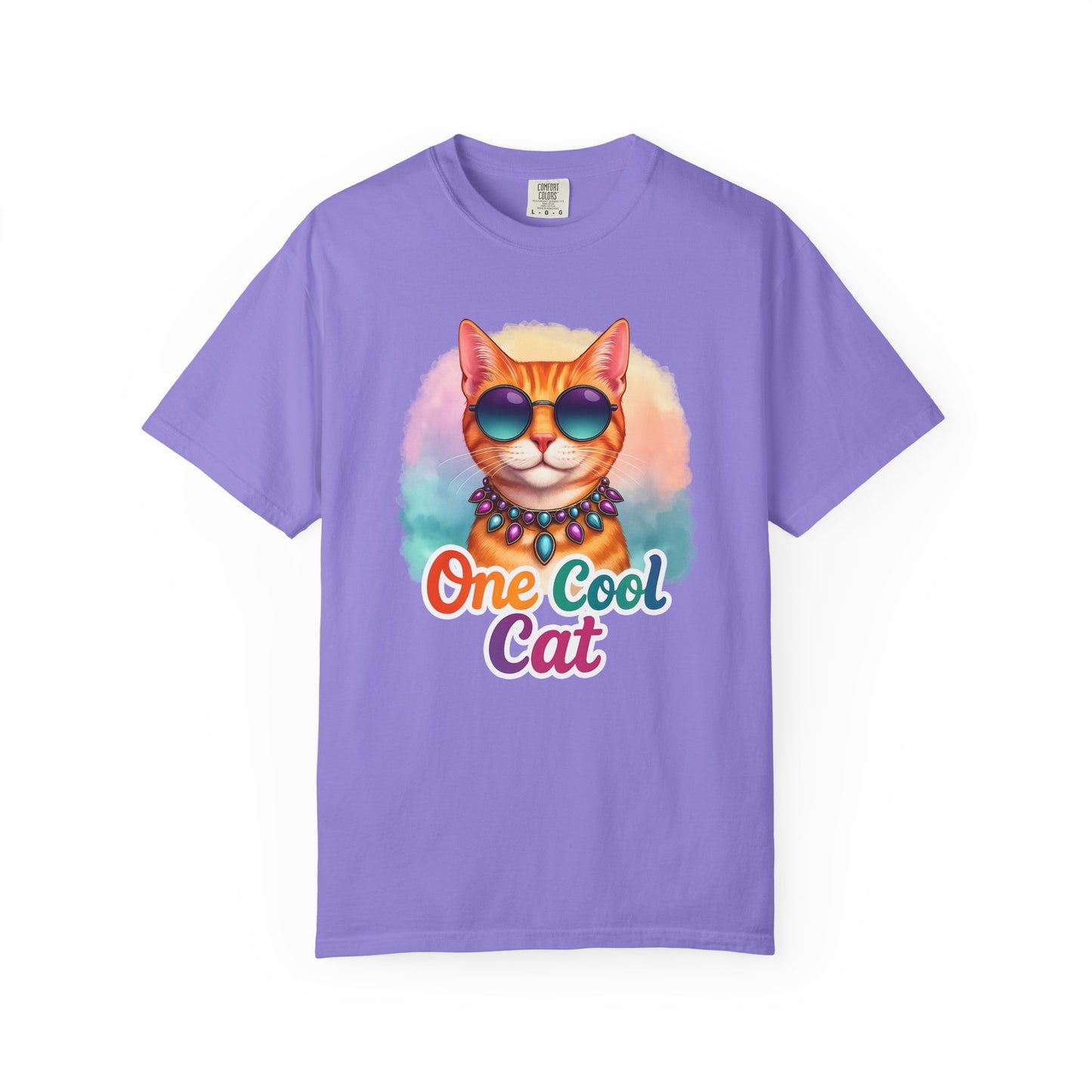 One Cool Cat  -  Funny Retro Groovy Cat Lover Tee