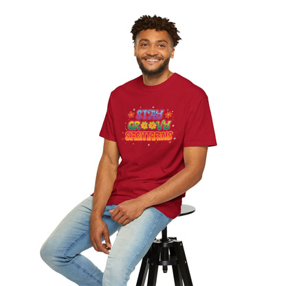 Stay Groovy Sagittarius – Retro Zodiac Flower Power Tee