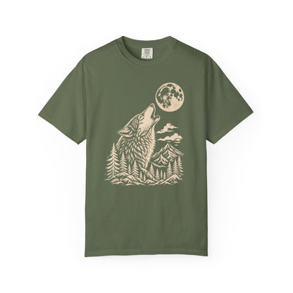 Wolf Howl T-Shirt — Moonlit Wilderness Witchy Graphic Tee