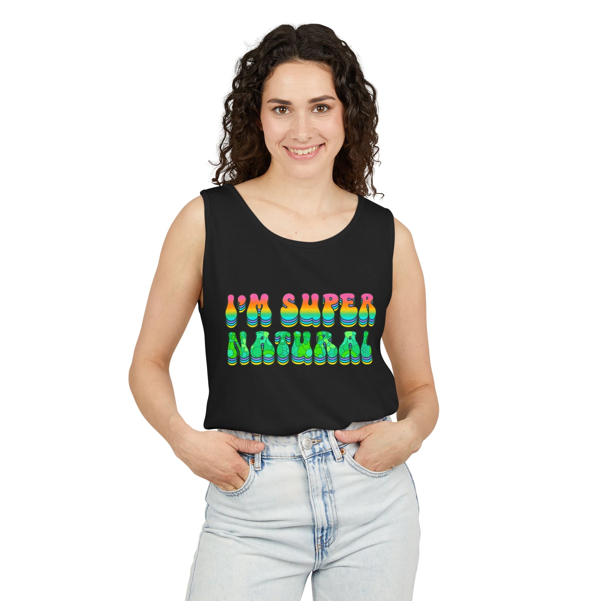 I'm Super Natural - Retro Affirmation virgo Tank Top (Unisex)