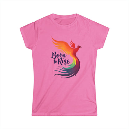 Born to Rise Phoenix Tee – Empowering Colorful Graphic Shirt