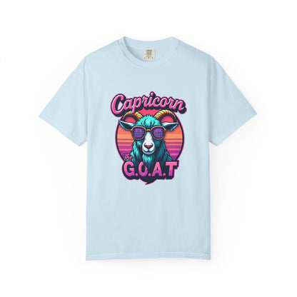 Capricorn The G.O.A.T – Vaporwave Retro Zodiac Tee