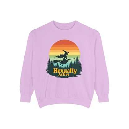 Hexually Active Unisex Crewneck – Sassy Retro Comfort Colors Midweight Sweatshirt