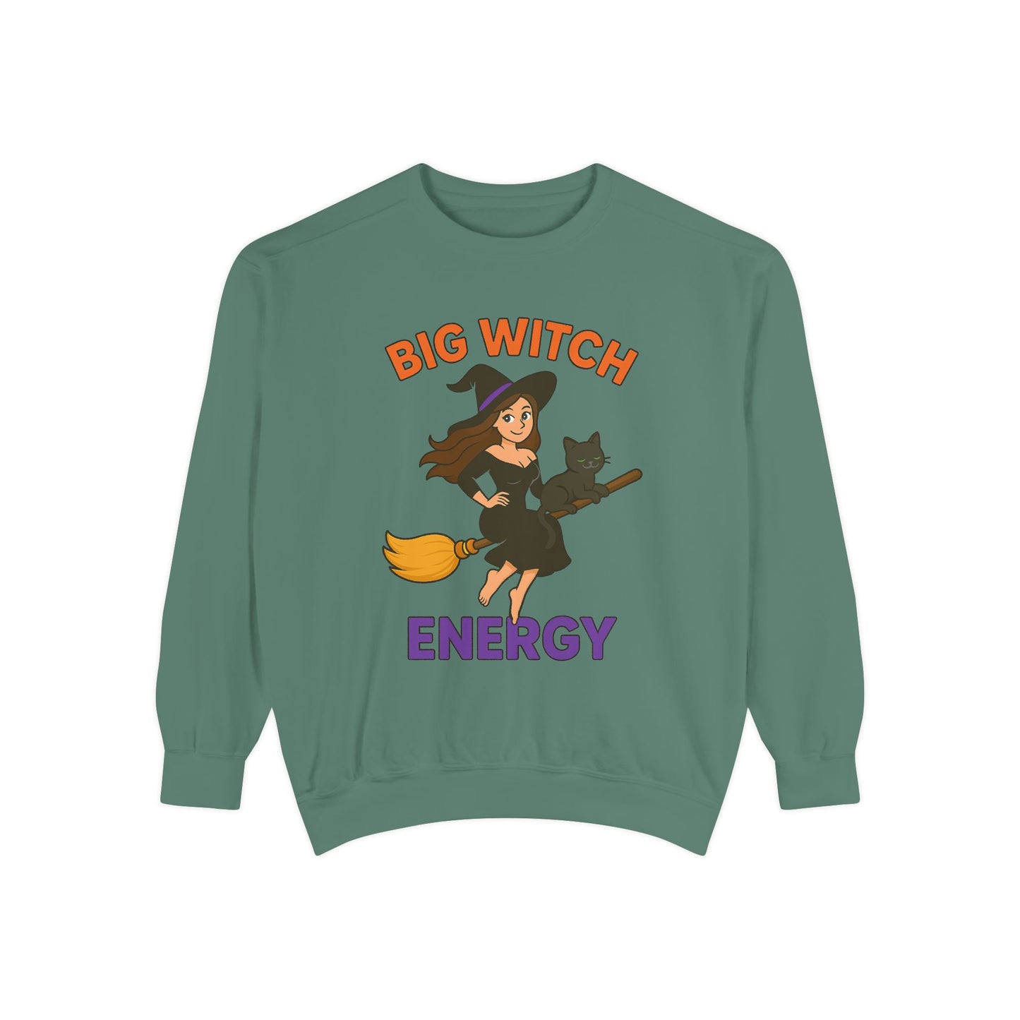 Big Witch Energy Sweatshirt – Funny Witch Cat Broom Pullover