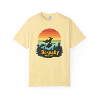 Hexually Active Tee – Sassy Witch Retro Comfort Colors 1717 Shirt