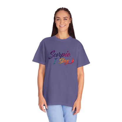 Scorpio I Slay Multicolor Tee – Wicked and Vibrant Zodiac Shirt