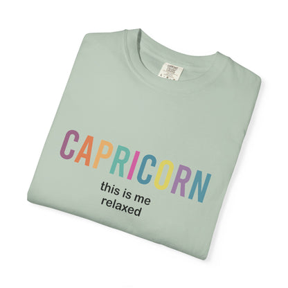 Capricorn This Is Me Relaxed – Funny Minimalist Zodiac Tee