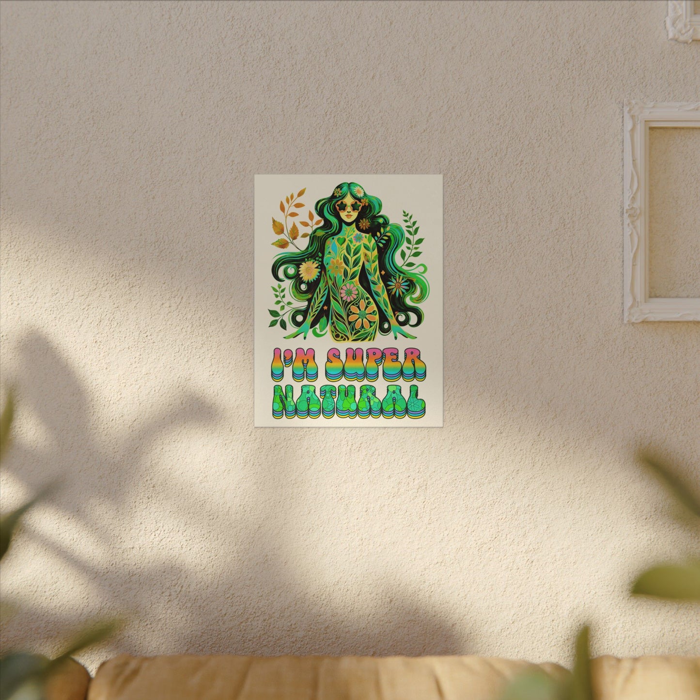 I’m Super Natural – Retro Radiant Affirmation Canvas Wall Art - Enchanted Sky