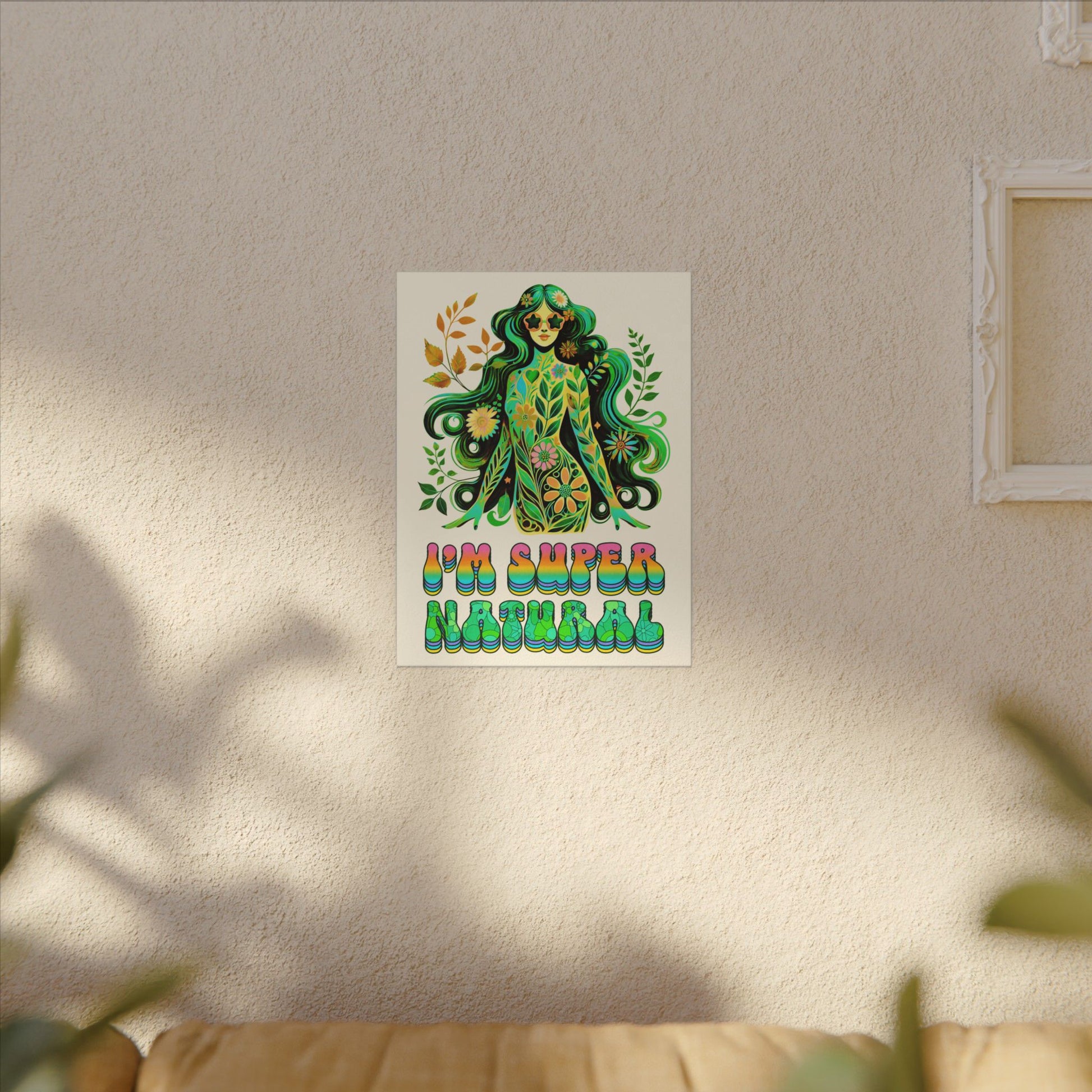 I’m Super Natural – Retro Radiant Affirmation Canvas Wall Art - Enchanted Sky