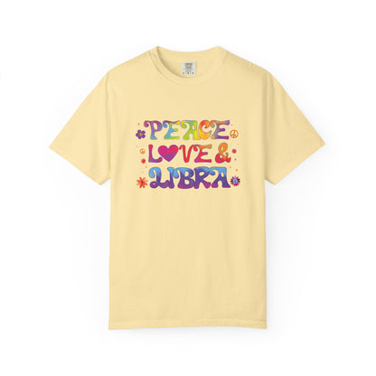 Peace Love & Libra – Groovy 70s-Inspired Zodiac Tee