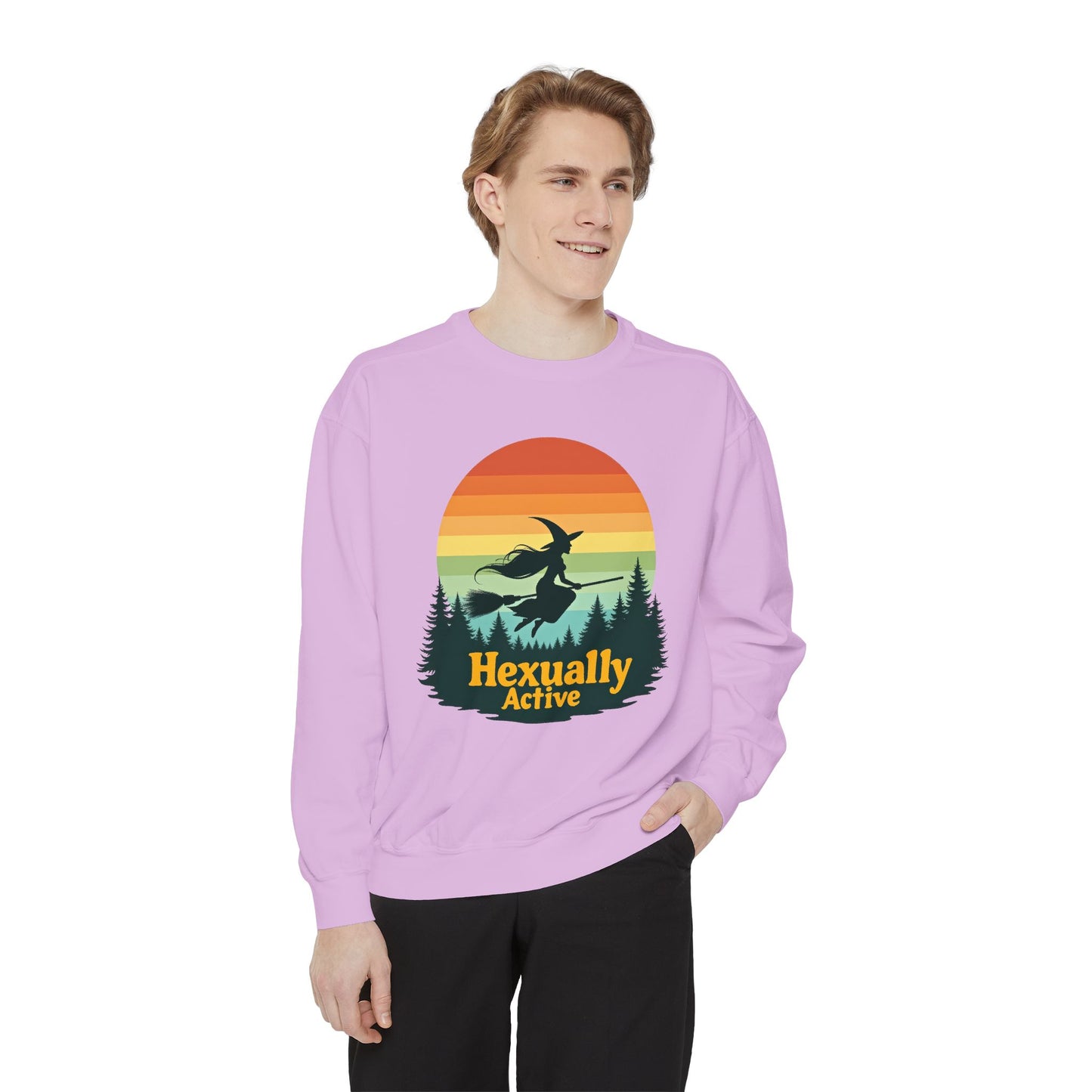 Hexually Active Unisex Crewneck – Sassy Retro Comfort Colors Midweight Sweatshirt