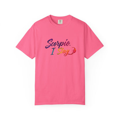Scorpio I Slay Multicolor Tee – Wicked and Vibrant Zodiac Shirt