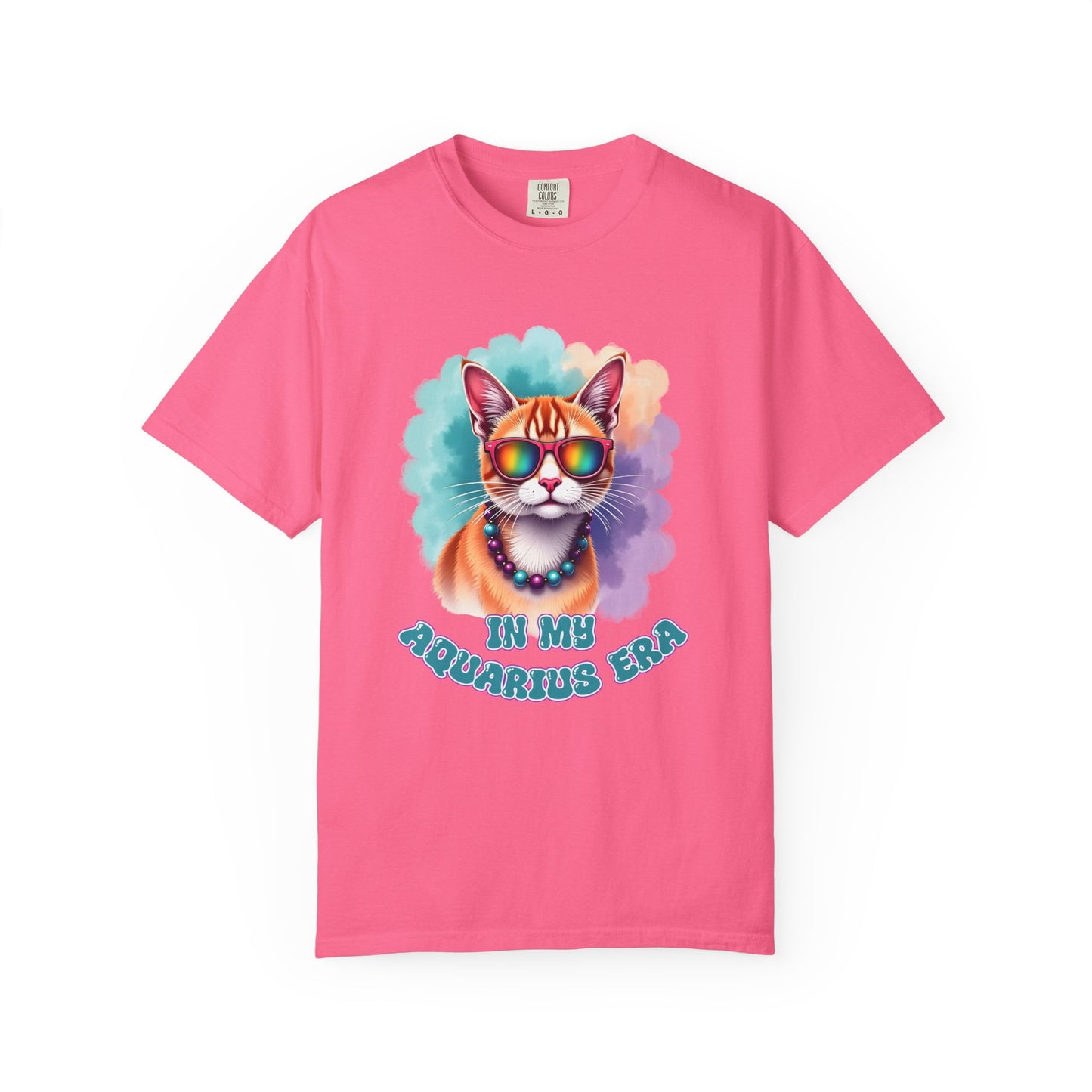 In My Aquarius Era – Rainbow Cat Vibes Tee