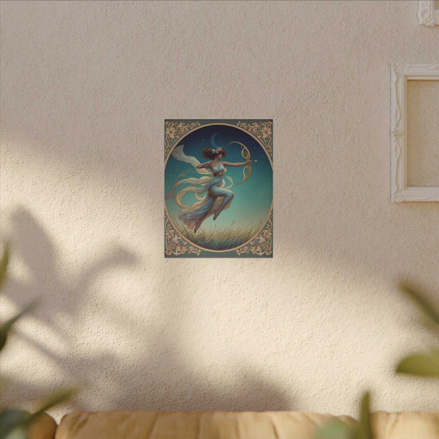Artemis Under the Stars – Art Nouveau Goddess Wall Art